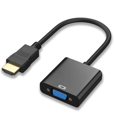 Imagem de Adaptador HDMI para VGA, conversor HDMI para VGA banhado a ouro (macho para fêmea) para laptop, computador, desktop, PC, monitor, projetor, HDTV, Chromebook, Raspberry Pi, Roku, TVbox, Xbox e mais