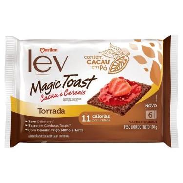 Imagem de 2 Lev Magic Toast Cacau E Cereais Torrada Doce Marilan 110g