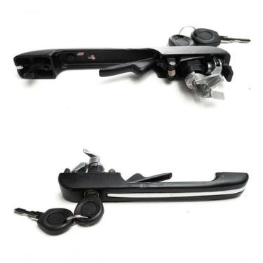 Imagem de Par Maçaneta Externa Santana Friso Cromado Metal 1992 1998 - Un / 2 [f103]