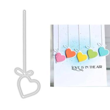 Imagem de DzIxY Conjunto de moldes de corte de metal Shadow Heart para fazer cartões, conjunto de recortes de papel, estêncil, suprimentos, modelos de máquina