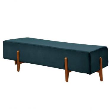 Imagem de Recamier Zurik Luxo Madeira Maciça Castellar Móbile Linho Azul