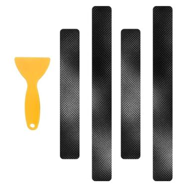 Imagem de KUQUTIDY Protetores de borda de porta de carro, protetor de peitoril de porta, película de envoltório de carro de fibra de carbono 3D, tiras de proteção de entrada de porta automotiva antiarranhões