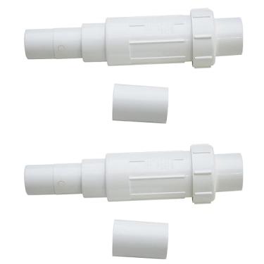 Imagem de LESSO Kit de reparo de tubos de PVC de 9,5 cm, acoplamento de reparo de PVC de 3/10.2 cm para tubos no solo quebrados ou rachados, impermeável, durável, SCH40 branco (2 conjuntos)
