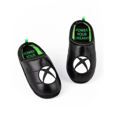 Imagem de Xbox Pantufas para meninos, crianças, adolescentes, console de jogos, logotipo verde e preto, Preto, 17