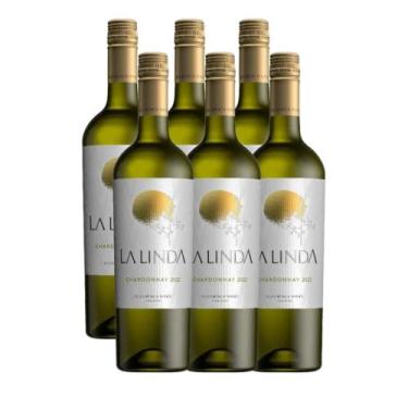 Imagem de Vinho Tinto La Linda Chardonnay Argentino 750ml Kit 6 Und
