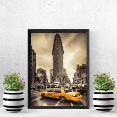 Imagem de Quadro Nova York Taxi Amarelo 45X34Cm - Quadros On-Line