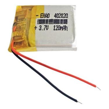 Imagem de Bateria 3,7v Com 120mah 4mm X 20mm X 20mm 402020 2 Fios - - BGB ENERGY