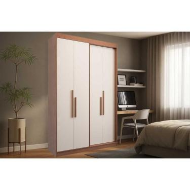Imagem de Guarda Roupa Solteiro 4 Portas E 2 Gavetas Ph 1805 Carvalho/off White - Herval