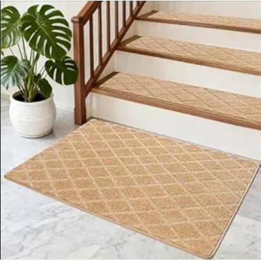 Imagem de 30 x 8 degraus de escada para degraus de madeira em ambientes internos, 7 peças antiderrapantes para degraus de escada, tapete autoadesivo lavável e reutilizável para crianças idosos, animais de