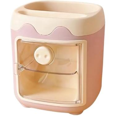 Imagem de Porta Lápis e Canetas em Formato de Mini Geladeira - Organizador de Mesa com Adesivos - Decoração Criativa, porta clips