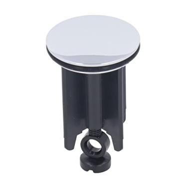 Imagem de AYNEFY Rolha de Pia de Banheiro Com Coletor de Cabelo de Aço Inoxidável, Plugue de Drenagem ABS Com Textura Macia, Fácil Instalação para a Maioria Dos Lavatórios