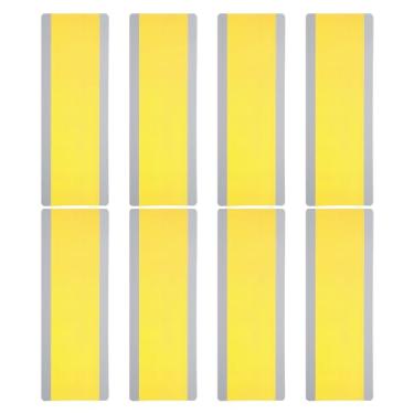 Imagem de Tiras de leitura guiadas, 8 peças com sobreposição colorida de destaque, marcadores de leitura, acompanhamento de leitura, material de ensino para sala de aula, amarelo transparente