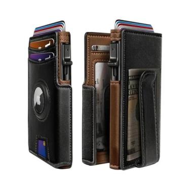 Imagem de Carteira Masculina Antifurto RFID De Metal YATBEST Com Compartimento P