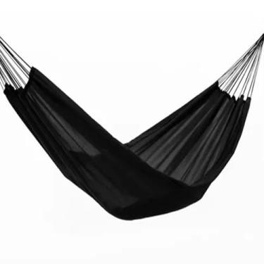 Imagem de Rede de Dormir e Descanso Nylon Garimpeira, Camping, Pesca, Selva, laser (Preto)