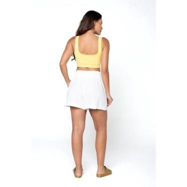 Imagem de Top Reto Sem Costura Basic+ Amarelo P, Amarelo, P