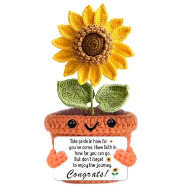 Imagem de Presente de incentivo inspirador girassol - presente de motivação positiva para graduação, promoção ou aposentadoria - presente de conquista edificante para estudantes, colegas de trabalho ou