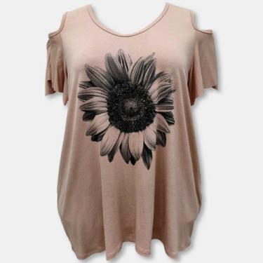 Imagem de Blusa De Malha Ciganinha Viscolycra Plus Size - - Sarat Moda Indiana, 