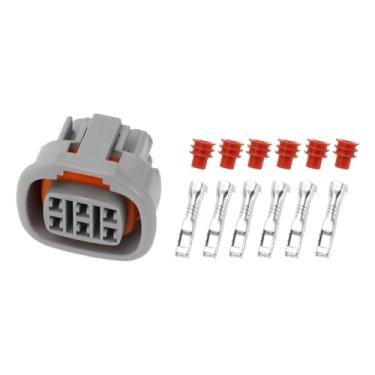 Imagem de Partuto Conector de válvula de controle de ar ocioso conector de terminal fêmea interno para Toyota 1JZ 2JZ plástico cinza impermeável