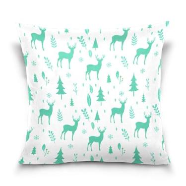 Imagem de Burbuja Capas de almofada 45,7 x 45,7 cm, capa de almofada de veludo macio de árvore de inverno decorativa para sofá, sala de estar, quarto