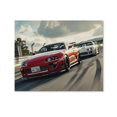 Imagem de HouLaiZhe Jdm Car S15 Vs Sup Extreme Speed Sports Posters Tela Estética Decoração de Parede Pintura de Parede Impressões Sala de Galeria Decoração de Parede para Quarto Sala de Estar Escritório 16 x