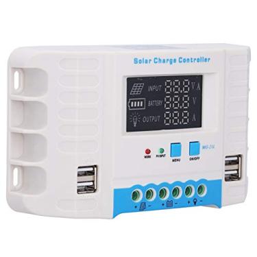 Imagem de Hyuduo Controlador de Carga Solar 10A PWM Tela LCD de 12V / 24V Com Proteção ABS para Sistemas Domésticos de Painel Solar Gerenciamento Eficiente de Energia Construção Durável