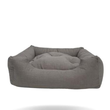 Imagem de Cama Pet Suede com Zíper – Ultra Macia, Antialérgica e Lavável | Para Gatos e Cães de Pequeno a Grande Porte | Enchimento Fibra Siliconada(Cinza Claro,50X50)