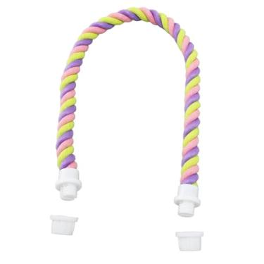 Imagem de Acouto Calopsitas, Pombinhos e Periquitos de Brinquedo de Corda de Pássaro Dobrável Colorido - Suporte de Corda de Algodão Multicolorido Seguro Com Design Flexível, Conforto e Diversão, Fácil de (L)