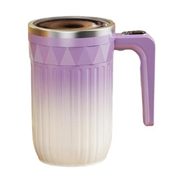 Imagem de Caneca de Agitação,Caneca Térmica com Agitador de 45cl | com Agitador Extraível e Recarregável para Café - Para Leite Chá Cacau Chocolate Bebidas Casa