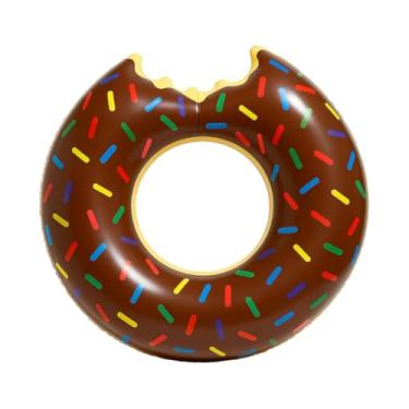 Imagem de Boia Donuts Inflável Premium Rosquinha Mordida para Piscina Praia Festa Diversão Garantida Resistente e Confortável