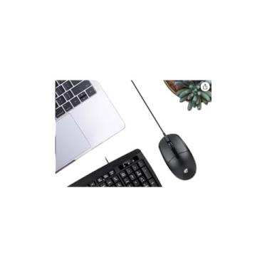 Imagem de EAK030 Kit Teclado e Mouse com Fio, ABNT2, USB Plug and Play, Plástico ABS, Preto, Design Ergonômico, 45x16x2.5cm, para Computador e Notebook