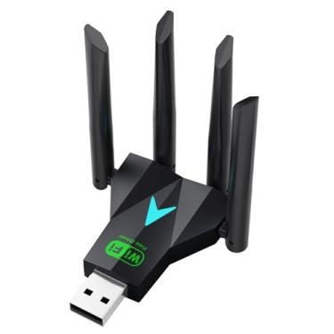 Imagem de Adaptador WiFi USB 3.0, adaptador de rede de banda dupla WiFi USB 1300Mbps 2,4G/400Mbps 5G/867Mbps