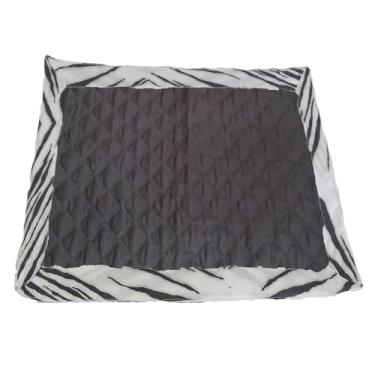 Imagem de Tapete Higienico para Cachorros Pet Lavável e Reutilizável 50x70cm - Microfibra Matelada Impermeável - Zebra Branco e Preto