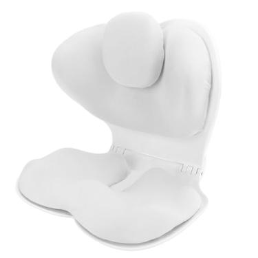 Imagem de Luocute Cadeira de Chão Dobrável Com Apoio para As Costas, Assento Ergonômico de Apoio Lombar para Escritório e Casa, Com Design Dobrável para Fácil Armazenamento e Transporte (Cinza Claro)