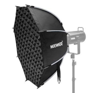 Imagem de NEEWER Caixa macia octagonal octógnica de 35,4 polegadas, softbox parabólico de liberação rápida com bolso de grade montado em Bowen, compatível com Aputure 120d, compatível com Godox SL60w NEEWER Q4