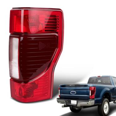 Imagem de STRAUTOS Luzes traseiras compatíveis com Ford F250 F350 Super Duty 2020 2021 2022 Acessórios de luz traseira tipo halogênio substituem LC3Z13404A LC3Z13404D (com ponto cego, lado direito do passageiro