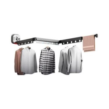 Imagem de Varal De Roupa Retrátil De Alumínio Dobrável Para Montagem Na Parede, 