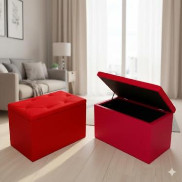 Imagem de Armazenamento médio, puff bau(VERMELHO)