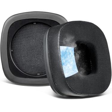 Imagem de SOULWIT Almofadas de substituição com gel de refrigeração para Marshall Major 1/2/3/4, Major I/II/III/IV ANC Bluetooth fones de ouvido sem fio/com fio, Com espuma de isolamento de ruído - Preto