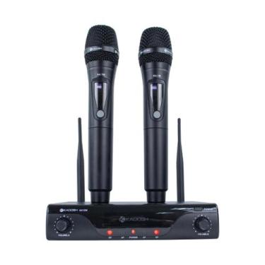 Imagem de Sistema de Microfone Sem Fio K-412M UHF Duplo Vocal Recarregável -  K4