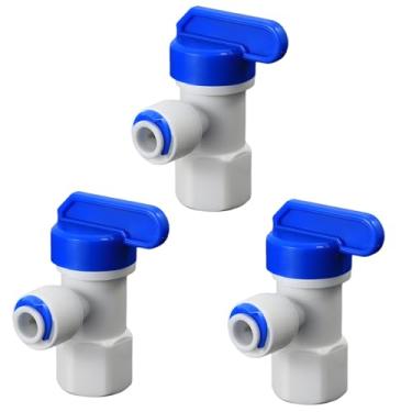 Imagem de Válvula esférica de tanque de pressão de 1/10.2 cm, adaptador de interruptor de conexão rápida, encaixe de tubo de plástico push-fit para sistemas de filtro de água de osmose reversa RO, dispensadores