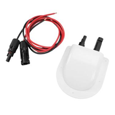 Imagem de Fabater Glândula de Entrada de Cabo Solar ABS Conector de Fio Duplo à Prova D'água para Instalação de Painel Solar de Barco RV (Branco)