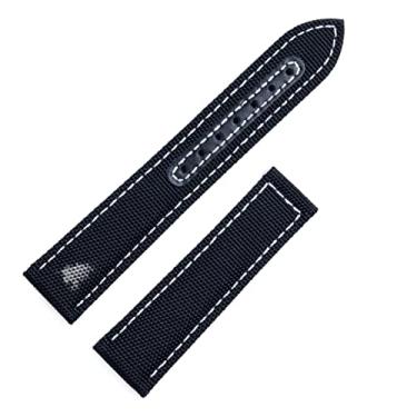 Imagem de BDNJN Pulseira de relógio Omega 300 AT150 em tecido de couro AQUA TERRA 150, fivela de implantação de 20 mm, 22 mm, pulseira de relógio de lona de nylon, 20mm, Ágata