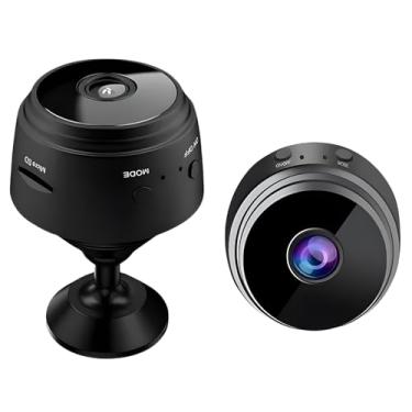 Imagem de Câmera Espiã Mini HD Wi-Fi Full HD 1080p - Visão Noturna, Sensor de Movimento, 150 Graus Preta - Liga de Alumínio, Monitoramento Residencial