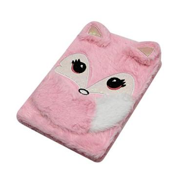 Imagem de Caderno de pelúcia felpudo, diário de raposa com desenho fofo para crianças e meninos e meninas (A5, 160 páginas pautadas)