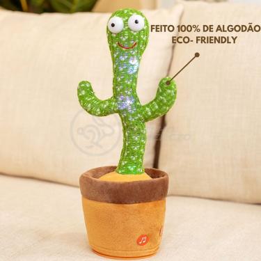 Imagem de Brinquedo Infantil Cacto Dançante Pelúcia 120 Músicas Usb