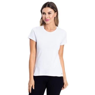 Imagem de Blusa Feminina Cotton Leve Básica Rovitex Branco, GG, Branco