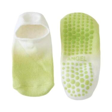Imagem de Meias De Algodão Antiderrapantes Para Yoga, Pilates, Barre, Trampolim 