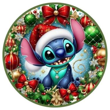 Imagem de Almofada Redonda Natal 40x40  Decoração Natalina Sala Sofá Cama Enfeit