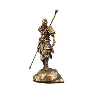 Imagem de Miniatura De Sun Wukong Com Bastão Dourado, Ornamento De Mesa, Decoraç