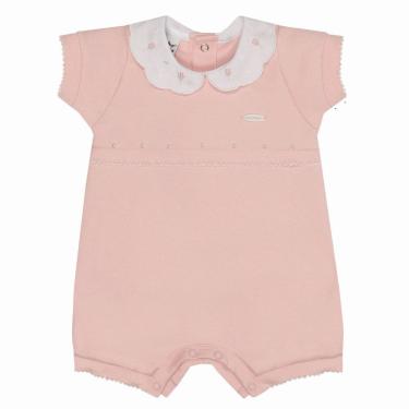 Imagem de Macacão Bebê Menina Curto Tulipa Rosa - Sonho Mágico